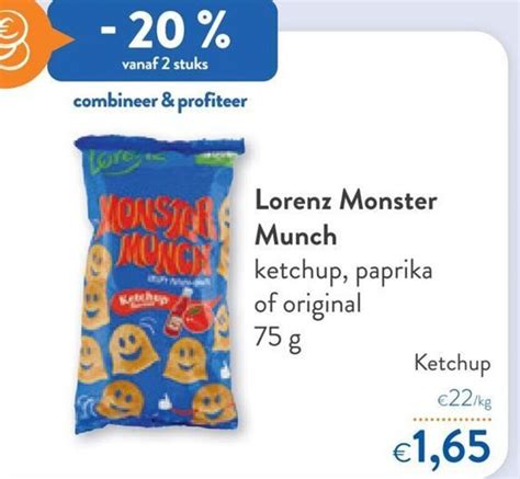 Lorenz Monster Munch Ketchup Paprika Of Original 75g Promotie Bij OKay