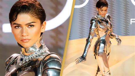 People all have same awkward concern for Zendaya after she wears metal armor to Dune 2 premiere ...