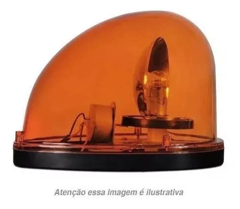 Giroflex Sinalizador Laranja Luz Emergência 12v Sem Sirene