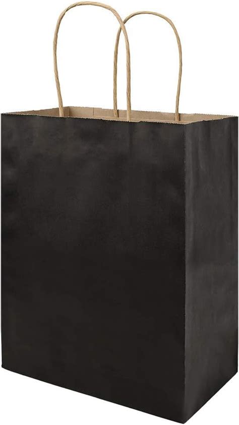 Bagmad Pack Medium X X Inch Black Gift Paper Bags With Handles