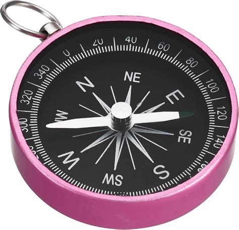 Patikil Pocket Compass Survival Sports Navigation Compass With Key Ring For Outdoors Camping