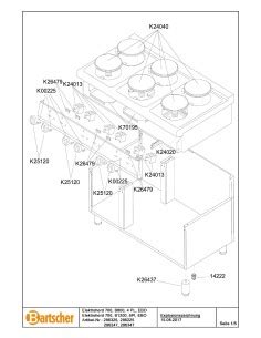 Pièces détachées Réchaud céramique 4 zones SO Bartsher