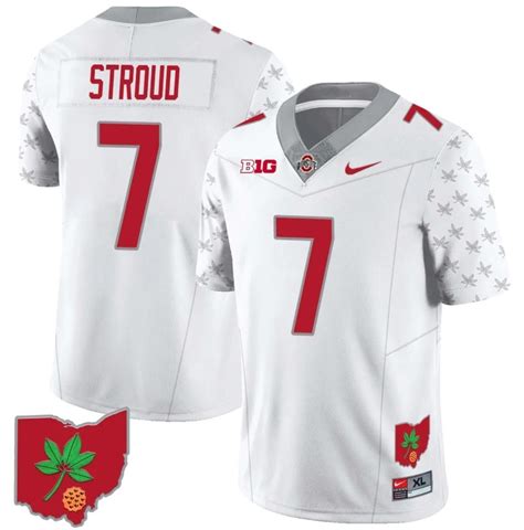 [Hot] Get New CJ Stroud Jersey Ohio Map Patch White Special