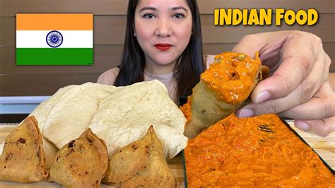 FIRST TIME EATING INDIAN FOOD MUKBANG ASMR YouTube