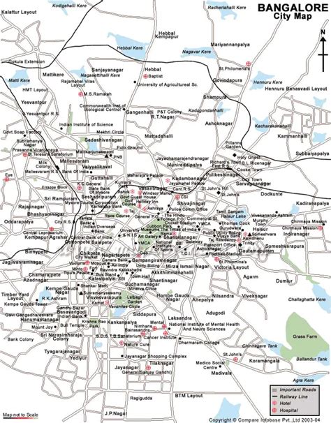 City Center Map Bangalore • Mapsof.net