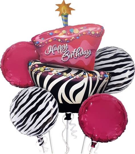 Hot Pink Zebra Print Balloons