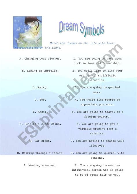 Dream Interpretation Worksheet