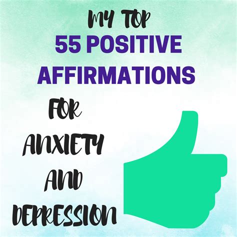 55 Positive Affirmations For Anxiety And Depression