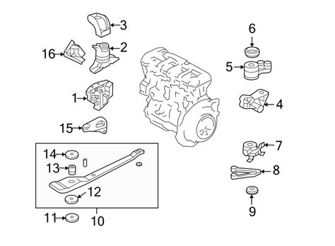 2003 Ford Escape Mount Bracket TRANSMISSION Support Automatic