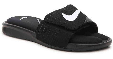 Nike Synthetic Ultra Comfort Slide Sandal in Black/White/Black (Black ...