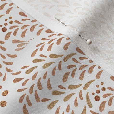 Victorian Inspiration In Gold Snow Fabric Spoonflower