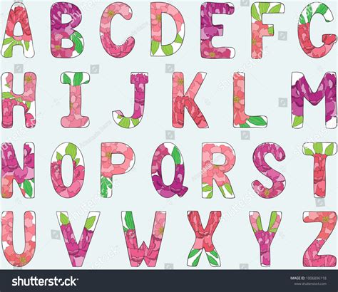 English Alphabet Capital Letters Hand Drawn