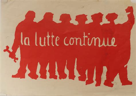 La Lutte Continue Affiche Originale Mai 1968 France