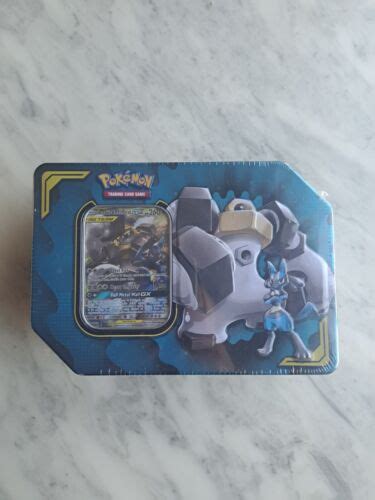 Pok Mon Tcg Tin Lucario Melmetal Gx Tag Team New Sealed Ebay