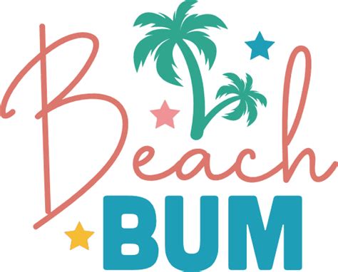 Beach Bum Palm Trees Beach Vibes Tshirt Design Free Svg File For