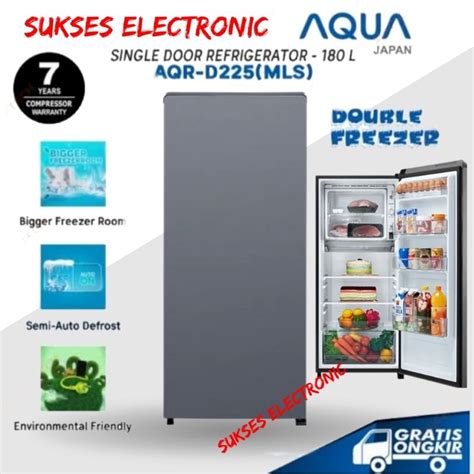 Jual Kulkas Aqua Pintu Aqr D Mls Aqr D Double Shopee Indonesia