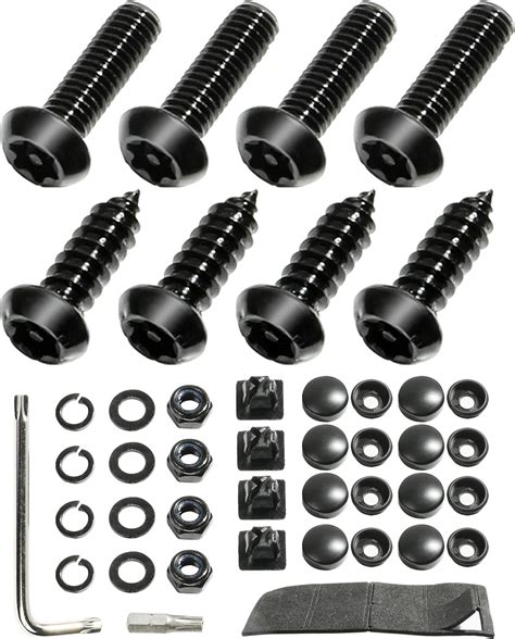 Amazon ESEWALAS Stainless Steel License Plate Screws Anti Theft