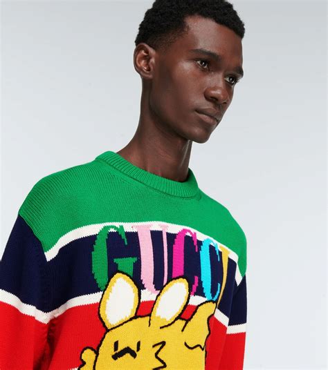 Gucci Gucci Kawaii Striped Intarsia Sweater Gucci