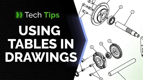 Using Tables In Drawings Onshape Tech Tip Youtube