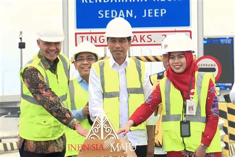 Dampingi Jokowi Resmikan Jalan Tol Semarang Demak Ganjar Semoga Bisa