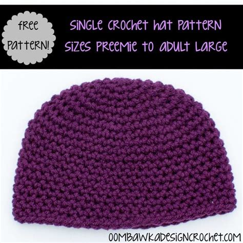 Single Crochet Hat Pattern • Oombawka Design Crochet