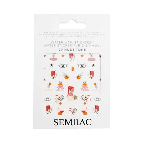 Pegatina adhesiva de uñas Stickers al agua para uñas Semilac 19 Nude Tone