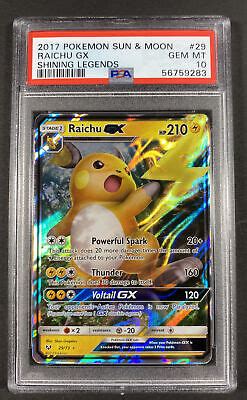 Pokemon Sun Moon Shining Legends Raichu Gx Psa Gem Mint