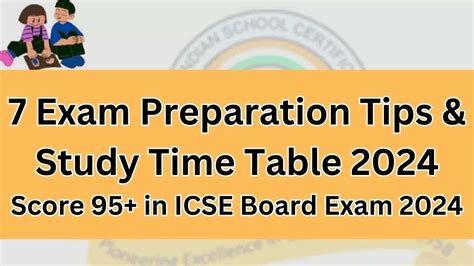 ICSE Exam Preparation Tips And Study Time Table To Score 95 In ICSE