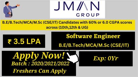 Jman Group Off Campus Hiring Qa Test Engineer Jobforfresher