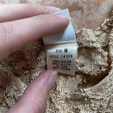 Vintage Sheer Lace Nude Top Details T Shirt Style Depop