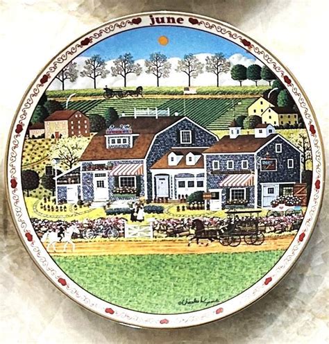 Charles Wysocki Days To Remember Calendar Plates Collectible Full Set