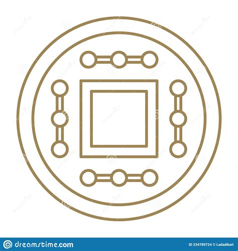 Golden Oriental Swastika Pattern Vector Illustration Cartoondealer