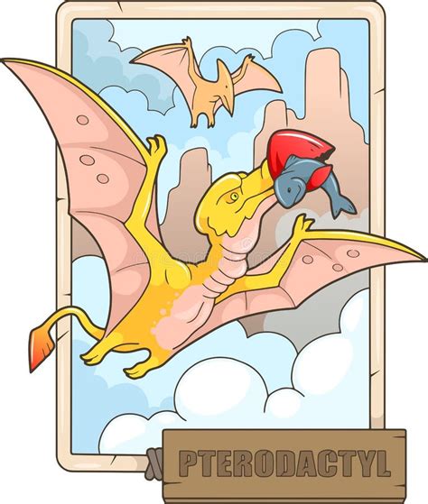 Dinosaurio Prehistórico Volador Pterodáctilo Ilustración del Vector