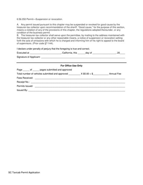 Stanislaus County California Application For A Permit Under Ordinance