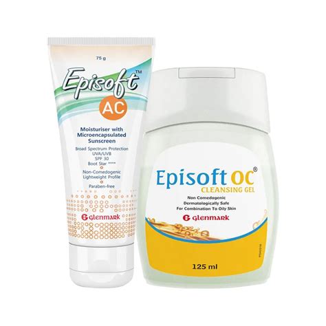 Buy Episoft Ac Moisturiser Spf Oc Cleansing Gel Combo Online