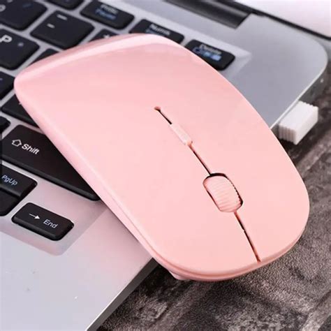 24g Wireless Mouse Silent Button Ultra Thin Mute Optical Mouse Slim