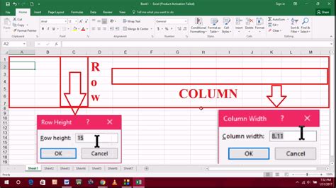 How To Rearrange Row Height Column Width In MS Excel YouTube