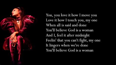 Ariana Grande God Is A Woman Live [lyrics] Youtube