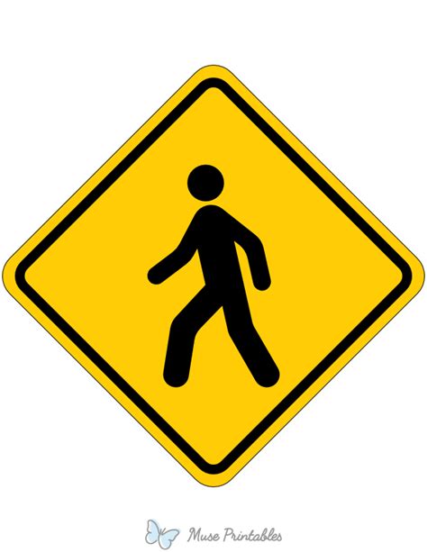 Printable Pedestrian Crossing Sign