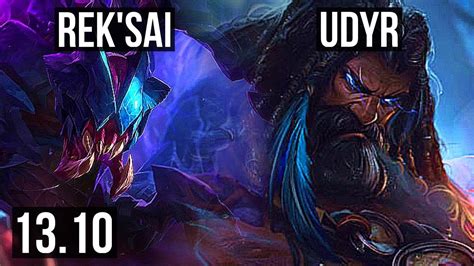 Rek Sai Vs Udyr Jng Winrate Legendary Kr Master