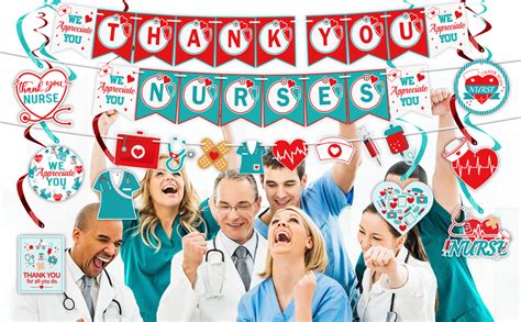 Amazon.com: Nurse Appreciation Week Party Decorations Supplies - Pre Strung Nurse Day ...