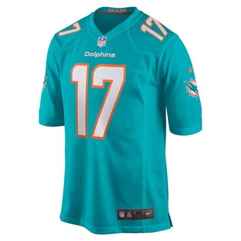 Men's Miami Dolphins Jaylen Waddle Nike Aqua Game Player Jersey