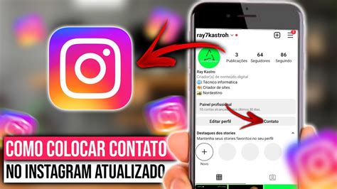 Como Colocar Contato No Instagram Colocar E Mail E Telefone No