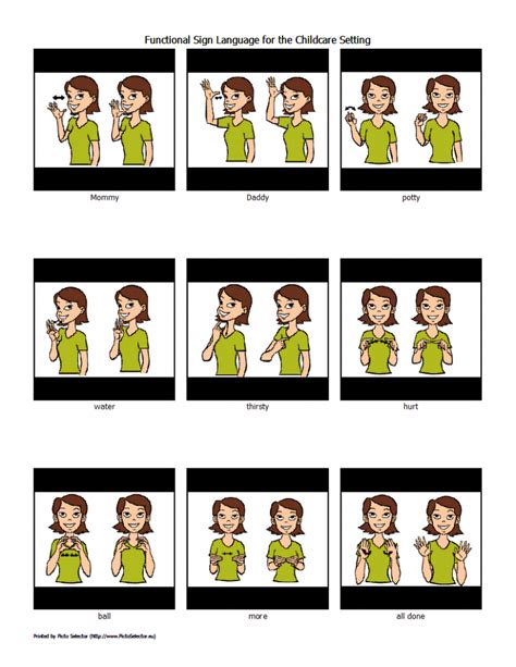 Sign Language Flash Cards Printables