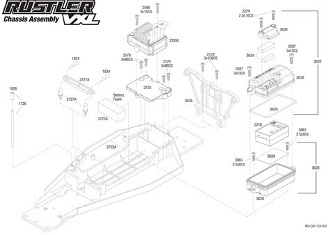 Exploded View Traxxas Rustler Vxl 110 Chassis Astra