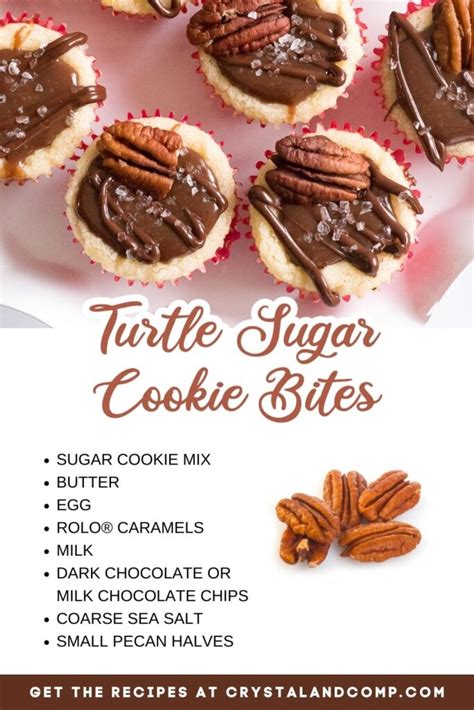 Turtle Sugar Cookie Bites