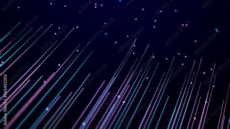 Abstract Digital Background Of Moving Particles Information Space Flow