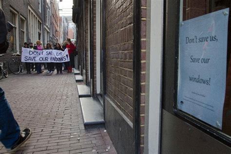 Amsterdam Prostitutes Protest Against Closure Of Sex Workers Windows In Red Light District