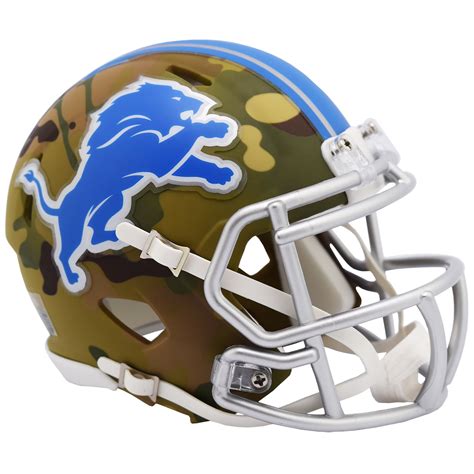 Detroit Lions Riddell Camo Alternate Revolution Speed Mini Football Helmet