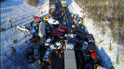 Drone Video Of Deadly Pennsylvania Interstate Pileup Videos From The